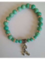 Pulsera Mineral Turquesa con Rana de la Suerte.