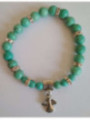 Pulsera Mineral Turquesa con Ángel.