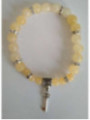 Pulsera Mineral Jaspe Amarillo con Llave de la Suerte