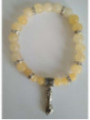 Pulsera Mineral Jaspe Amarillo con Puño Figa, Protección y Defensa