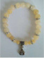 Pulsera Mineral Jaspe Amarillo con Morralito del Dinero