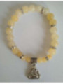 Pulsera Mineral Jaspe Amarillo con Buda de los Deseos