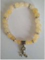 Pulsera Mineral Jaspe Amarillo con Rana de la Suerte
