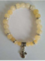 Pulsera Mineral Jaspe Amarillo con Ángel