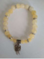 Pulsera Mineral Jaspe Amarillo con San Miguel, Defensa y Protección