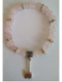 Pulsera Mineral Cuarzo Rosa con Hacha Atrae Amor