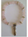 Pulsera Mineral Cuarzo Rosa con Puño, Protección en el Amor