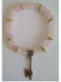 Pulsera Mineral Cuarzo Rosa con Hacha Celta