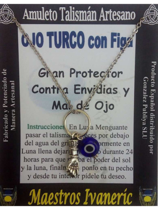 Talismán Artesano Ojo Turco con Figa