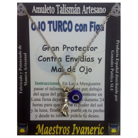 Talismán Artesano Ojo Turco con Figa