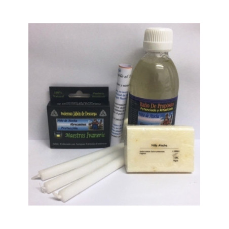 Completo Pack Baño Ritual de Propósito Niño de Atocha, Abrecaminos.