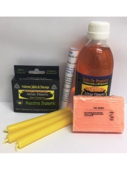 Completo Pack Baño Ritual de Propósito Atrae Dinero, Ven Dinero Ya.