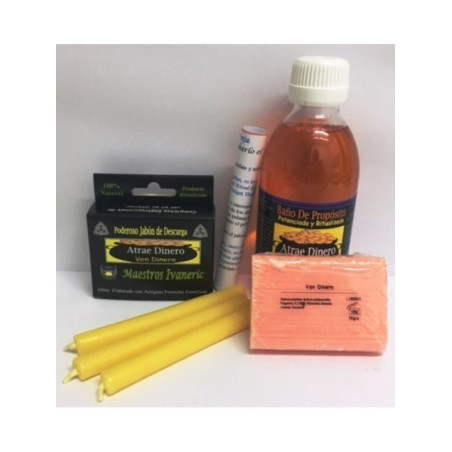 Completo Pack Baño Ritual de Propósito Atrae Dinero, Ven Dinero Ya.