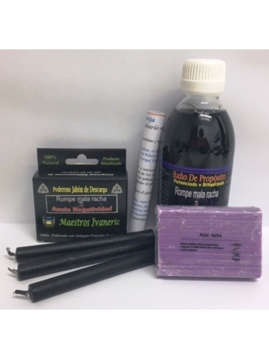 Completo Pack Baño Ritual de Propósito Rompe Mala Racha, Anula Negatividad