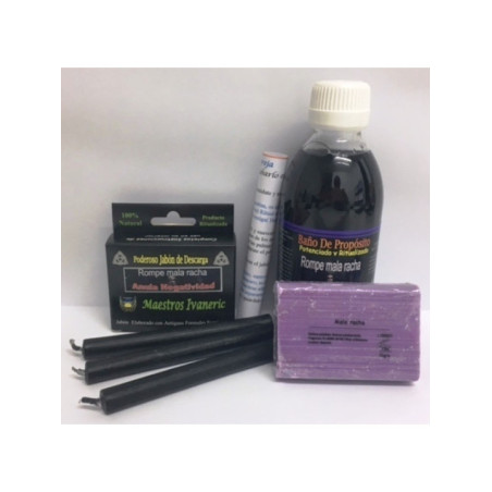 Completo Pack Baño Ritual de Propósito Rompe Mala Racha, Anula Negatividad