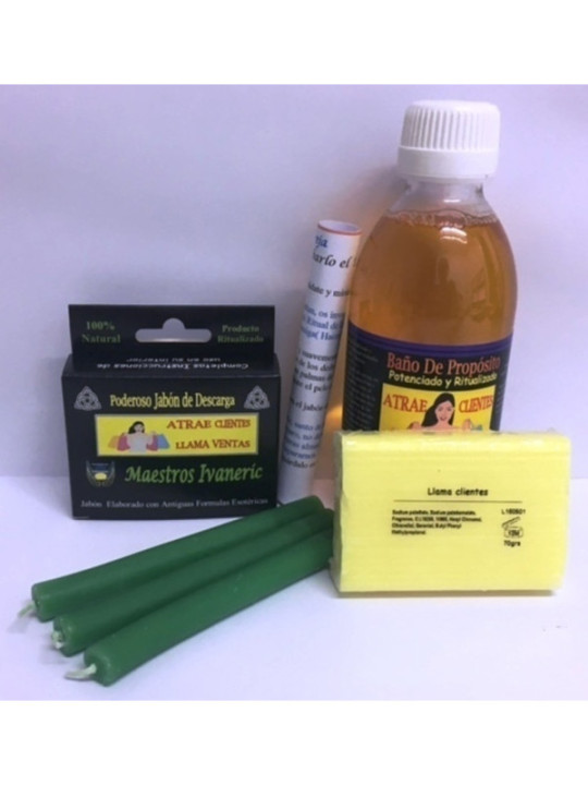 Completo Pack Baño Ritual de Propósito Llama Ventas, Atrae Clientes.