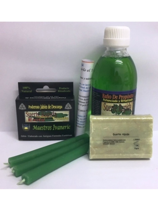 Completo Pack Baño Ritual de Propósito Suerte Rápida.