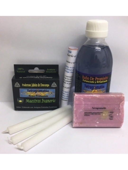 Completo Pack Baño Ritual de Propósito Tetragrámaton, Protección
