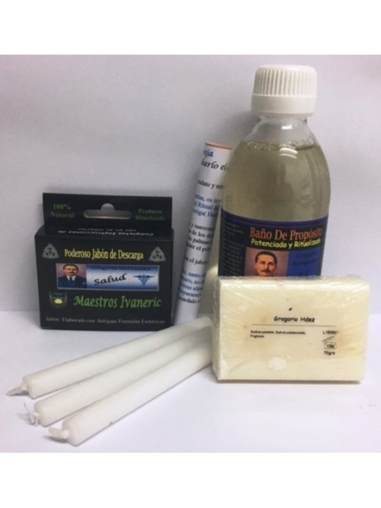 Completo Pack Baño Ritual de Propósito Gregorio Hernández, Salud.