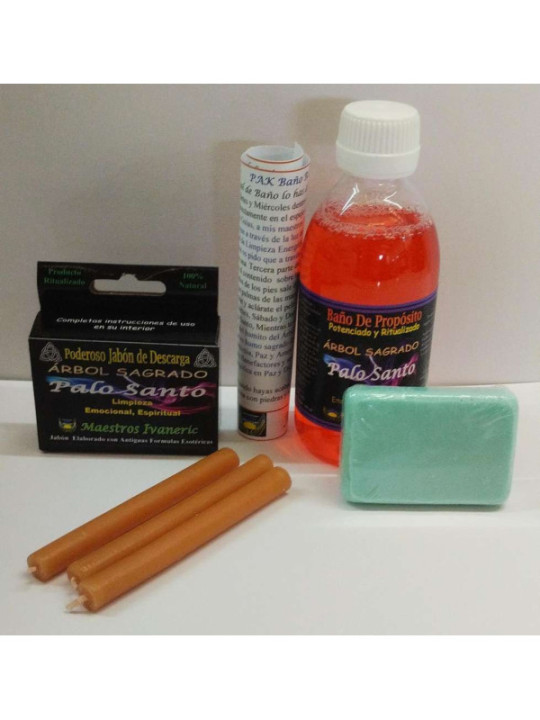 Completo Pack Baño Ritual de Propósito Palo Santo, Limpiezas.