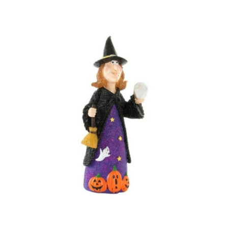 Producto con pequeña tara Bruja de Resina con Luz Led. 25 de altura x 11cm de ancho. No funciona