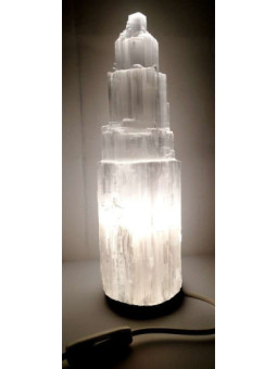 Producto con pequeña Tara, Lámpara de Selenita de 30-35cm. mal acabada