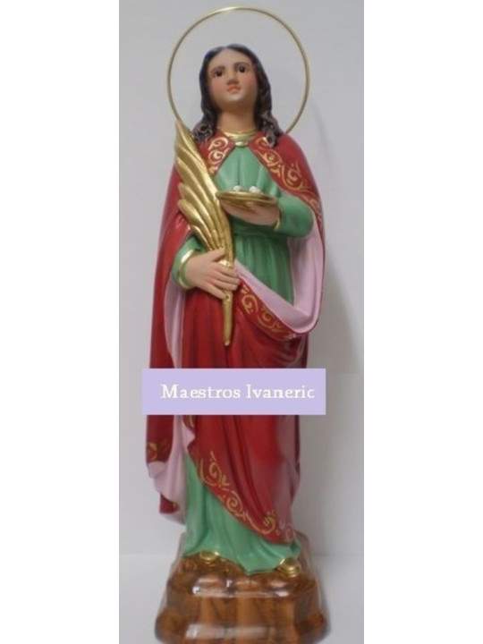 Productos pequeñas tara, Imagen Santa Lucia. 30cm. Pequeño golpe parte trasera.