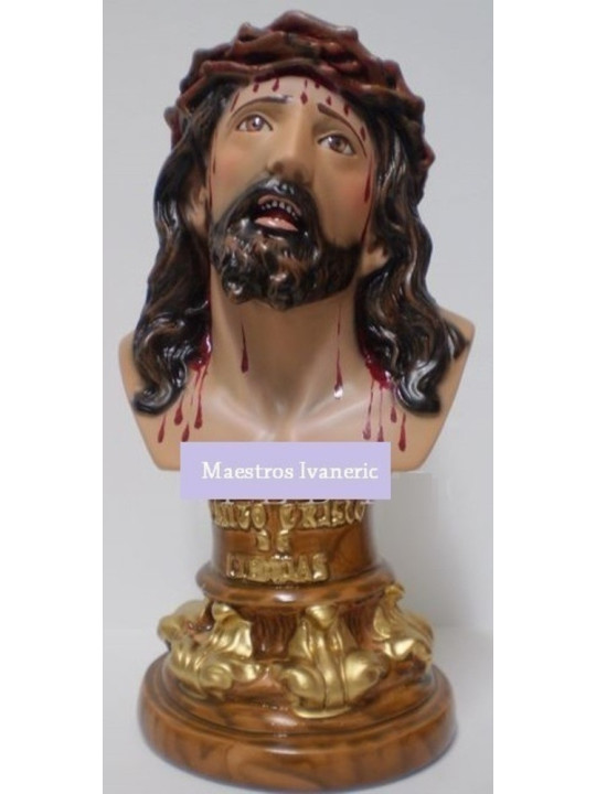 Productos pequeñas taras, Imagen de 25 centímetros Cristo de Limpias, pequeño golpe en la corona.
