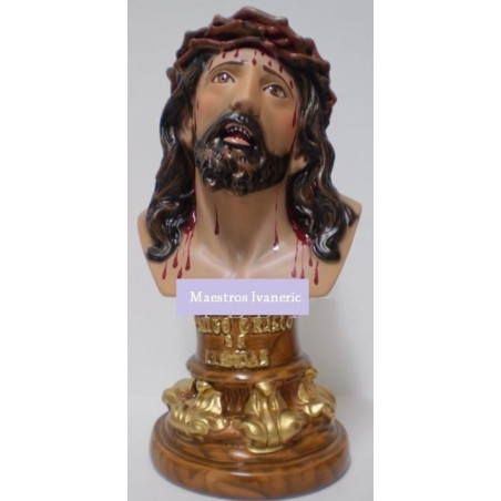 Productos pequeñas taras, Imagen de 25 centímetros Cristo de Limpias, pequeño golpe en la corona.