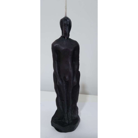 Producto pequeña Tara. Vela Grande Negro Hombre 20cm. Rota
