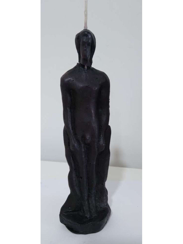 Producto pequeña Tara. Vela Grande Negro Hombre 20cm. Rota