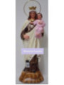 Producto pequeña tara, Imagen Virgen del Carmen, 30cm, pequeño golpe en el Manto.