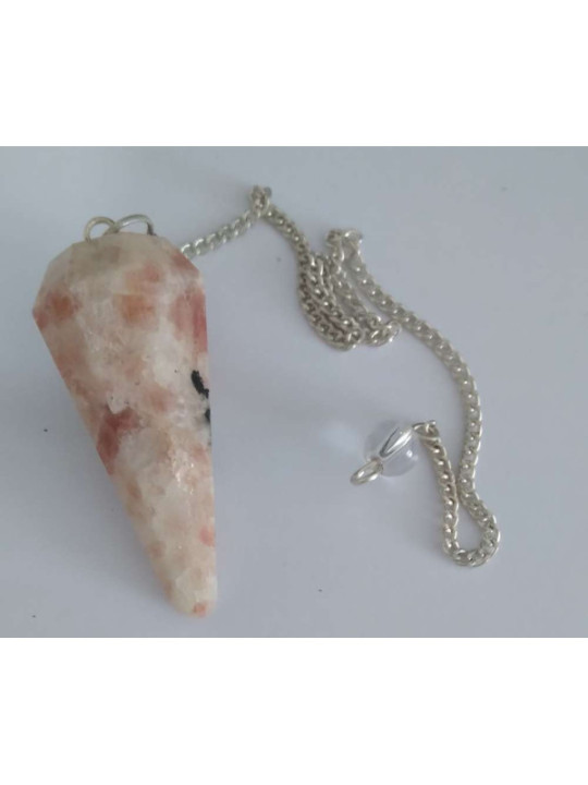 Producto pequeña tara Péndulo Mineral Faceteado Piedra Sol de 3 a 4 cm, punta no definida