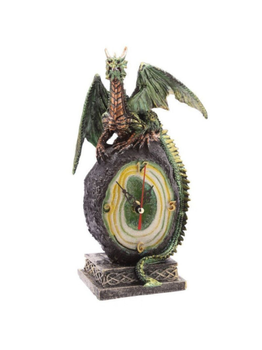Pequeño producto de Tara. Reloj Dragón con Geoda de Cristal. Cabeza dragón rota.