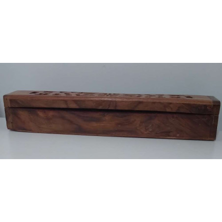 Producto pequeña Tara. Caja Quemador de Incienso madera Tallada. No cierra bien