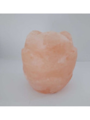 Outlet Porta Vela Natural de Sal del Himalaya. Forma de Rosa.