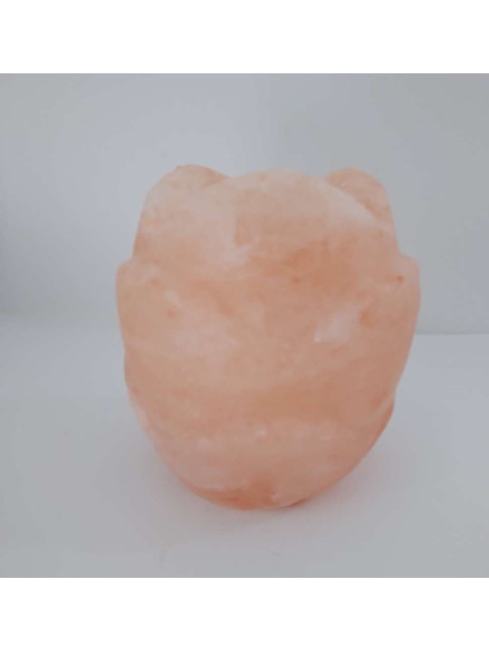 Outlet Porta Vela Natural de Sal del Himalaya. Forma de Rosa.