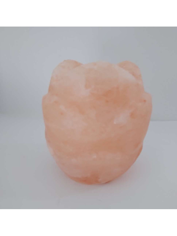 Outlet Porta Vela Natural de Sal del Himalaya. Forma de Rosa.