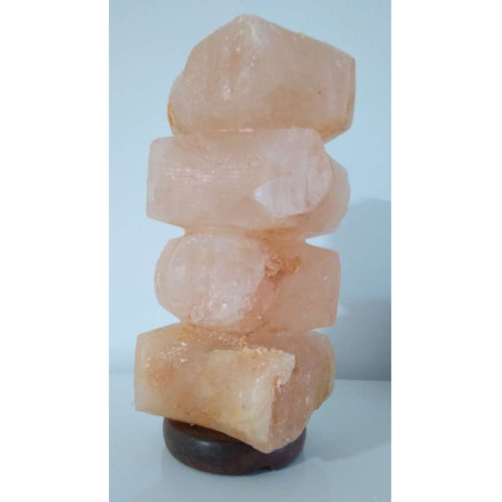 Outlet Lámpara Sal del Himalaya Natural Bambu 2 de 24cm. 2 a 4 Kilos