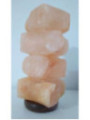 Outlet Lámpara Sal del Himalaya Natural Bambu 2 de 24cm. 2 a 4 Kilos