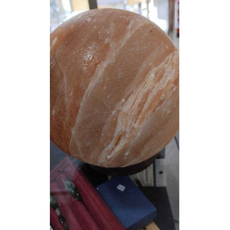 Producto pequeña tara Lampara Artesanal Sal del Himalaya Esfera 2 a 4 kilos. Mal acabada.