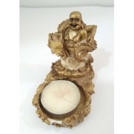 Outlet Buda de Resina Portavela, 8.5cm x 7cm