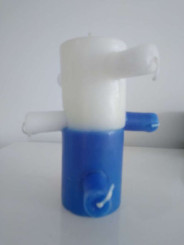 Outlet Velón 7 Mechas Tumba Trabajos Blanco-Azul