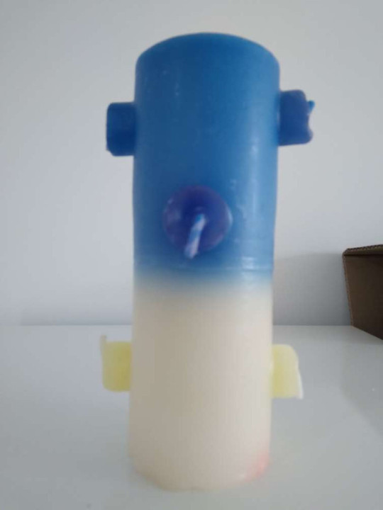Producto pequeña Tara. Velón 7 Mechas Tumba Trabajos Azul-Blanco