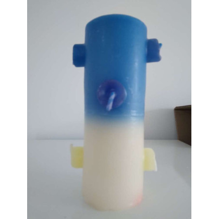 Producto pequeña Tara. Velón 7 Mechas Tumba Trabajos Azul-Blanco