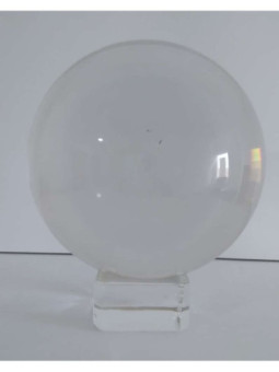 Producto con pequeña Tara, Bola Cristal 100 con peana. con burbuja