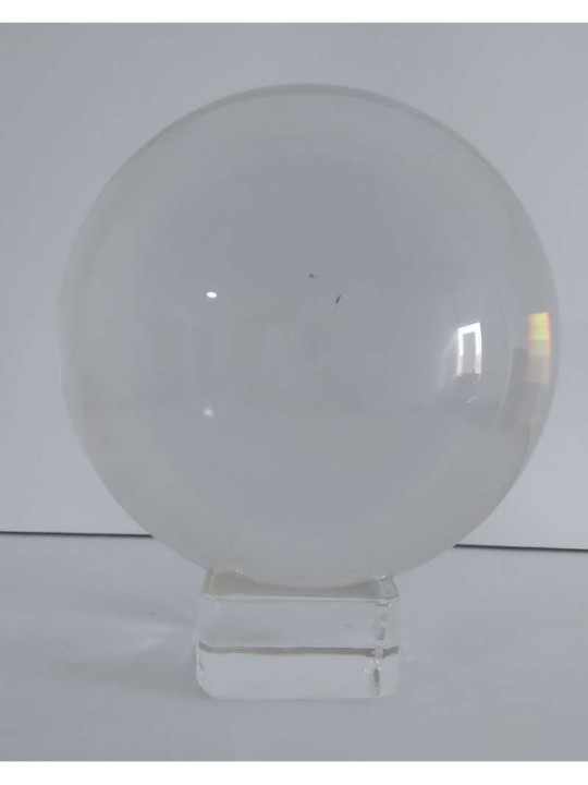 Producto con pequeña Tara, Bola Cristal 100 con peana. con burbuja