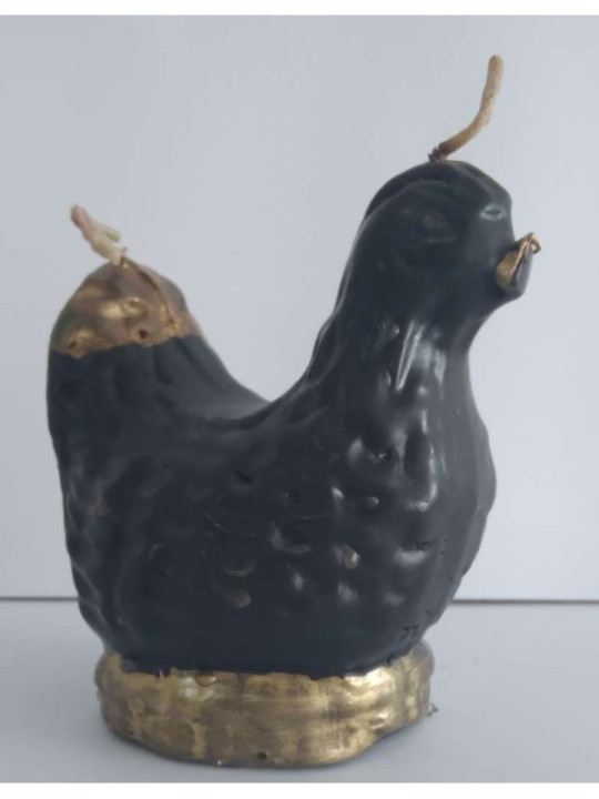 Outlet Figura Cera Gallina Negra para Limpias. Fortuna Suerte