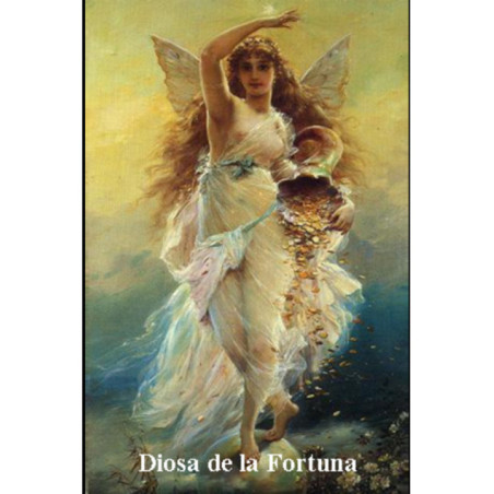 Estampa Plastificada Diosa de la Fortuna. 5x7,5cm