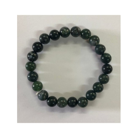 Pulsera Elástica de Ágata Verde